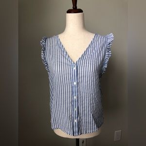 Mango ruffle printed top